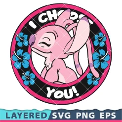 Angel Svg Lilo & Stitch Romantic Design