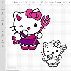 Hello Kitty Devil Costume Svg File