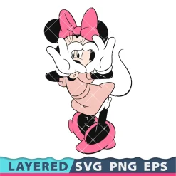 Minnie Mouse Pink Bow Svg Design