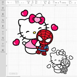 Valentine’s Day Hello Kitty And Spider Man Design