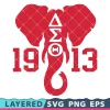 Dst Elephant Symbol Png, Delta Sigma Theta Svg, Layered Greek Design