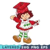 Strawberry Shortcake Graduation Svg, Png Transparent, Clipart, Cricut, Silhouette, Vector