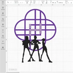 Girl Group Silhouette Png, Huntrix Kpop Svg, Transparent Clipart Vector, Silhouette
