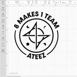 K Pop Ateez Logo Transparent Png, Compass Clipart Svg, Silhouette, Vector