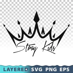 Stray Kids Crown Svg, Royal Skz Png Transparent, Kings Cricut, Silhouette, Clipart, Vector
