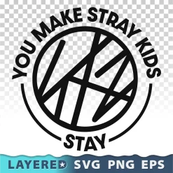 Stray Kids Skz Svg, K Pop Png Transparent, Skz Cricut, Silhouette, Clipart, Vector