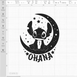 Transparent Stitch Ohana Png, Disney Celestial Svg, Moon Stars Layered Clipart, Silhouette, Vector