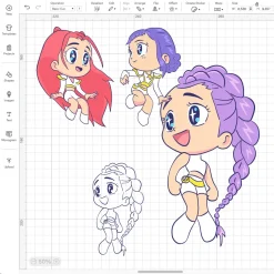 Anime Chibi Kpop Png, Demon Hunters Transparent Svg, Cricut Clipart, Silhouette, Vector