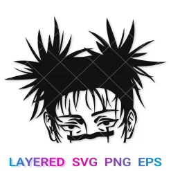 Choso Svg, Jujutsu Kaisen Png Transparent, Anime Character Cricut, Silhouette, Clipart, Vector
