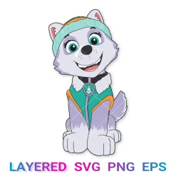 Everest Paw Patrol Svg, Everest Png Transparent, Paw Patrol Cricut