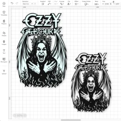 Heavy Metal Ozzy Osbourne Transparent Png, Rock Layered Clipart Svg, Cricut, Silhouette, Vector