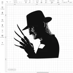 Horror Silhouette Freddy Krueger Layered Svg, Villain Png, Cricut Vector Clipart