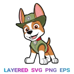 Tracker Paw Patrol Svg, Chihuahua Png Transparent, Cricut Silhouette, Layered Clipart