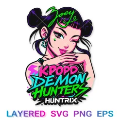 Zoey Kpop Demon Hunters Svg, Huntrix Png Transparent, Zoey Cricut